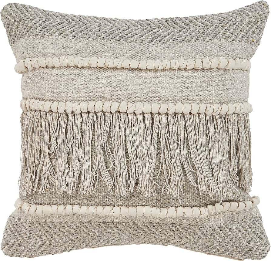 LR Home Priscilla Throw Pillow, 20" x 20", Beige | Amazon (US)