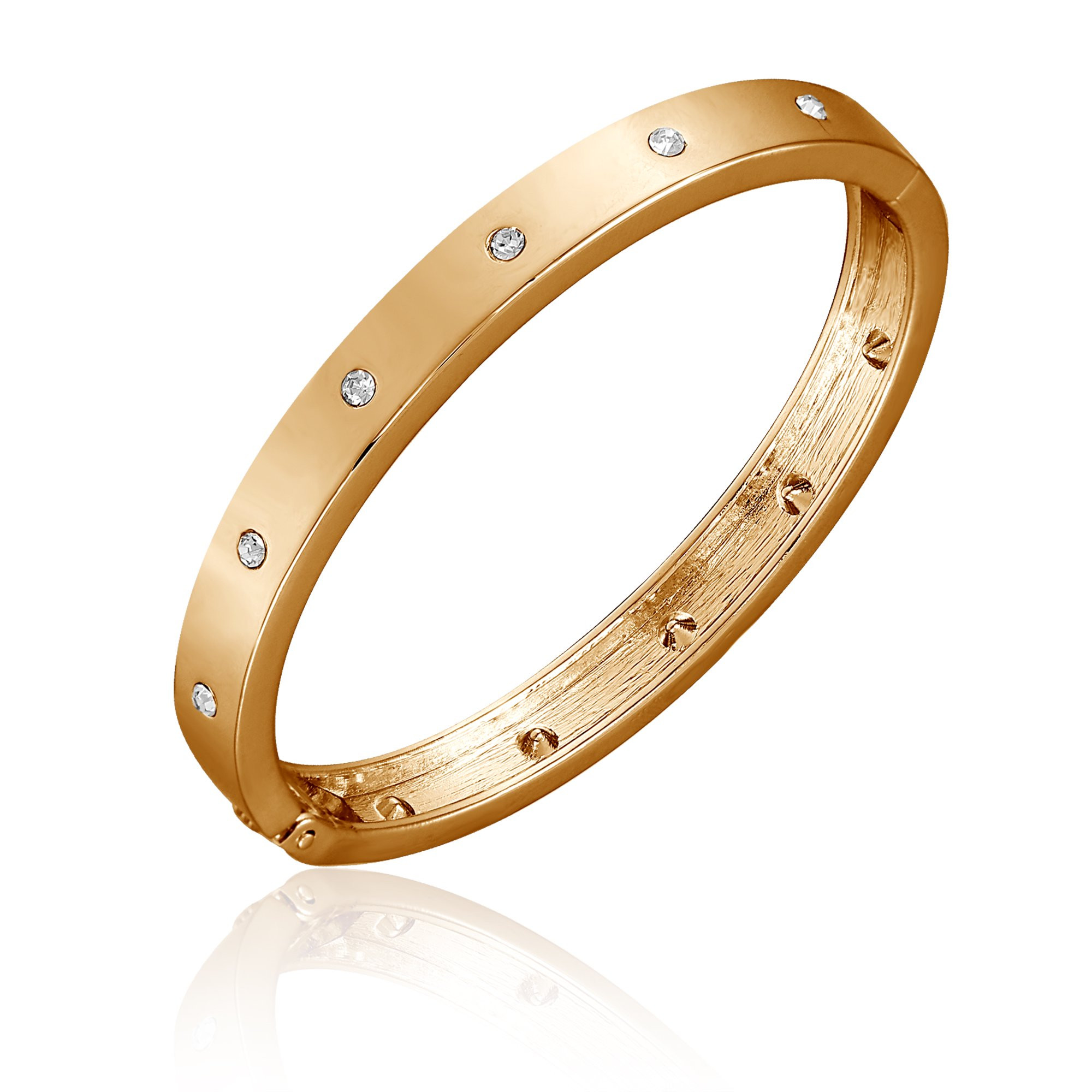 Gold Crystal Stone Hinge Bracelet | Walmart (US)