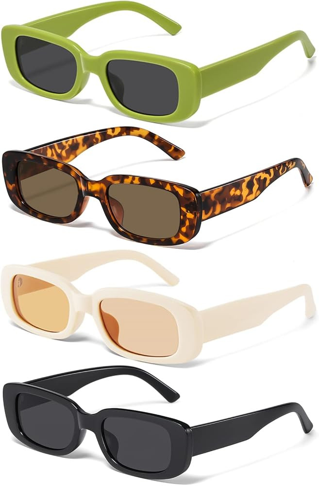 JASPIN Rectangle Sunglasses for Women Men Trendy Y2k Retro 90s Sun Glasses UV400 Protection Cool ... | Amazon (US)