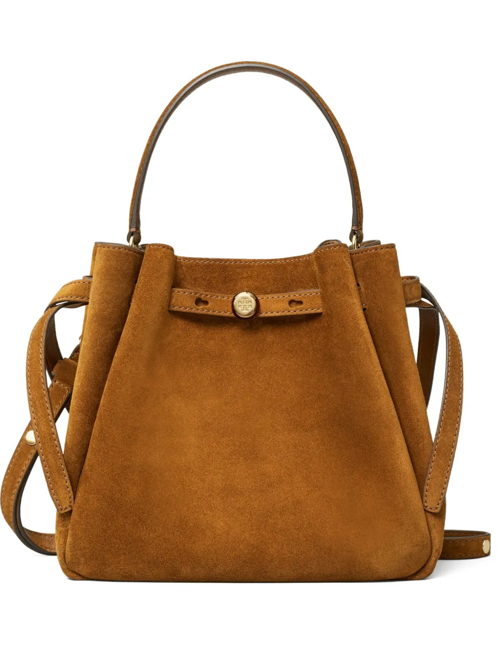 Tory Burch Romy suede bucket bag - Brown | Farfetch Global