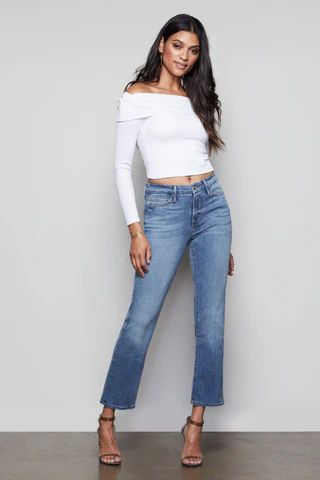 Good Straight Blue087 Straight Leg Jeans, Size 6 | 28 | Good American