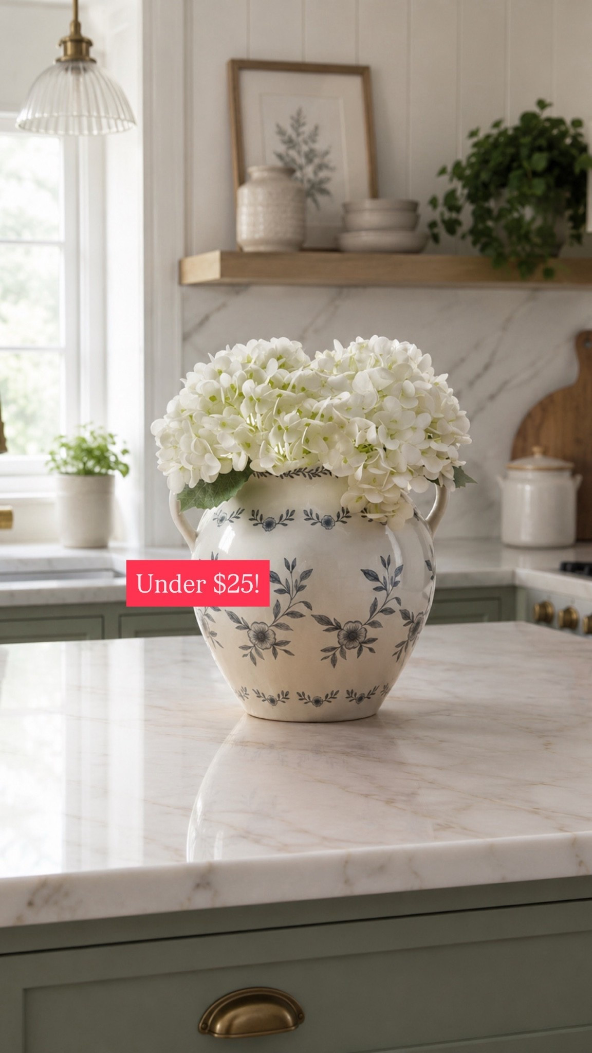 Beautiful vase and hydrangeas from Walmart. I’ve seen similar vases from
High-end stores for over hundreds of dollars!

#LTKHome #LTKSaleAlert