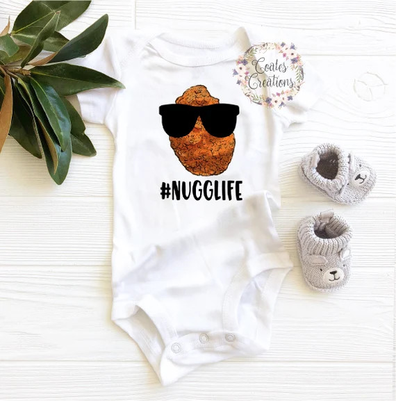 Nugg Life Onesie//funny onesie//chicken nugget//food onesie//baby shower gift// | Etsy (US)