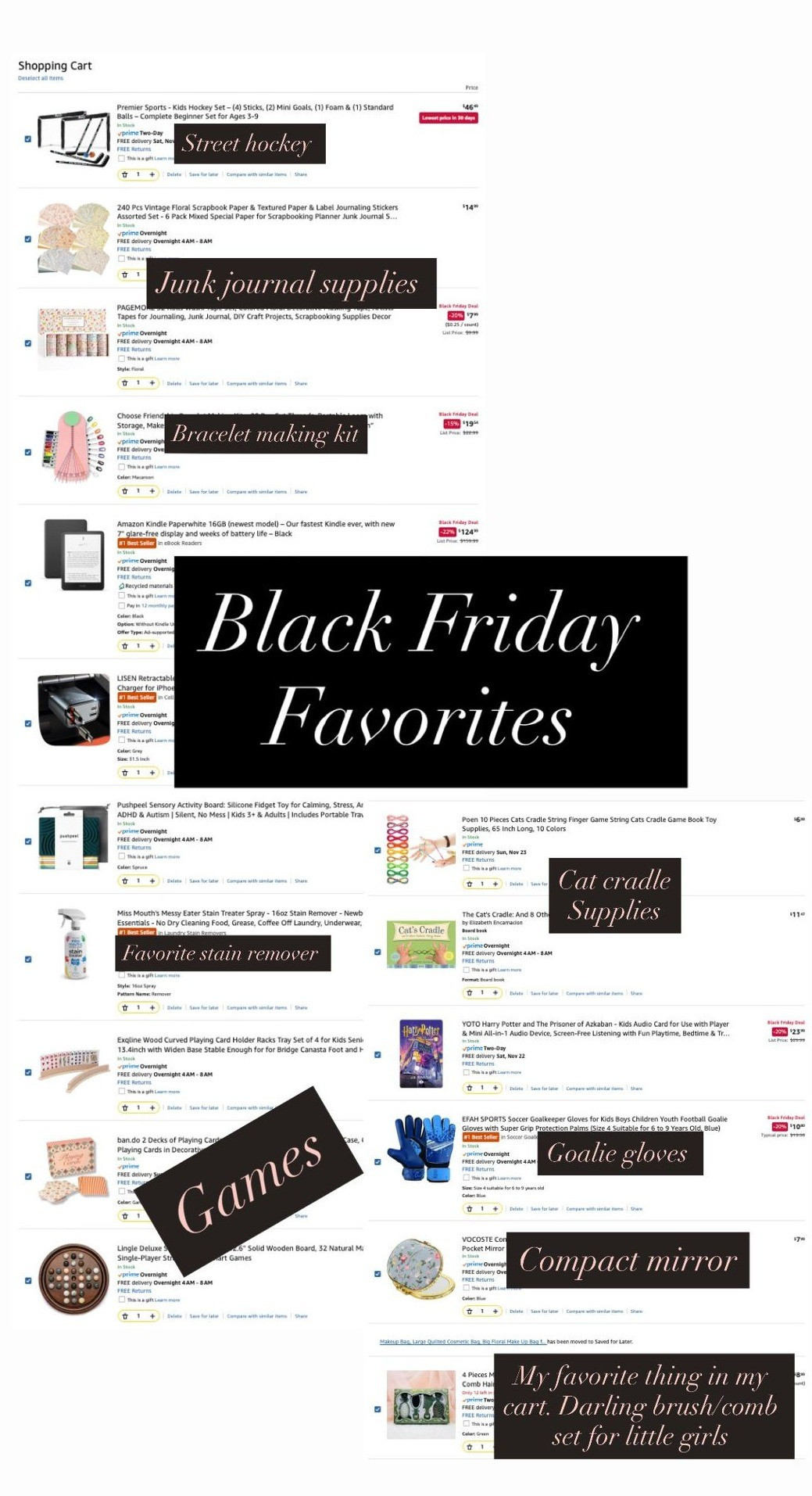 Going hard on the black friday sales to get my Christmas shopping done! My goal is to be done before December. Here is a peek at everything in my cart! 

#LTKHoliday #LTKGiftGuide #LTKdayinmylife