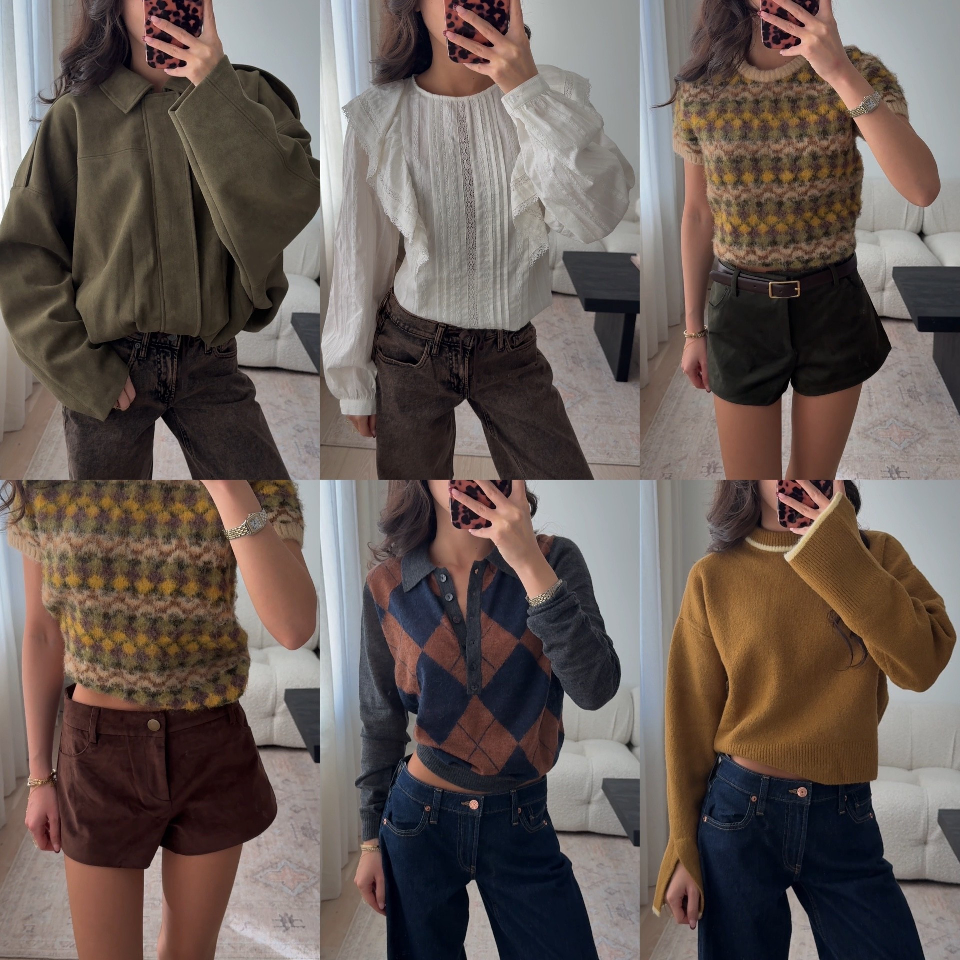 zara haul - sizing details below:
*green jacket: size S
*white top: size XS
*short sleeve knit: size XS
*polo sweater: size S
*sweater with contrast piping: size XS
*both shorts are size XS — i think the shorts are supposed to be low-mid waisted but my torso is short so it sits higher waisted. waist runs big / would size down or just style with a belt

#LTKFindsUnder50 #LTKFindsUnder100 #LTKPetite