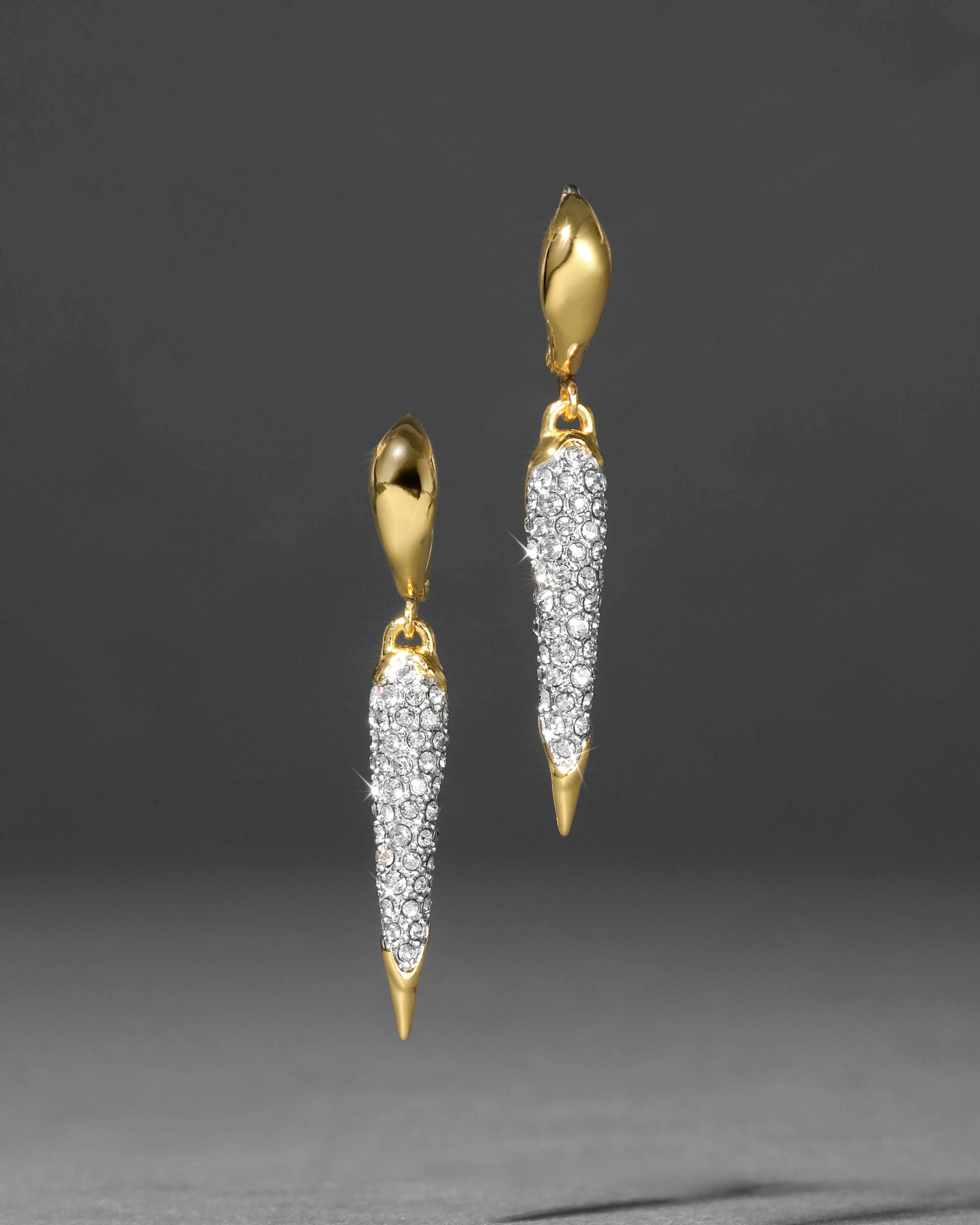 Solanales Gold Crystal Spear Leverback Earrings | Alexis Bittar | Alexis Bittar