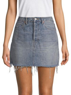 Free People - Rugged Mini Skirt | Saks Fifth Avenue OFF 5TH (Pmt risk)