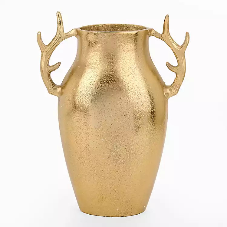 Gold Metal Antler Vase | Kirklands
