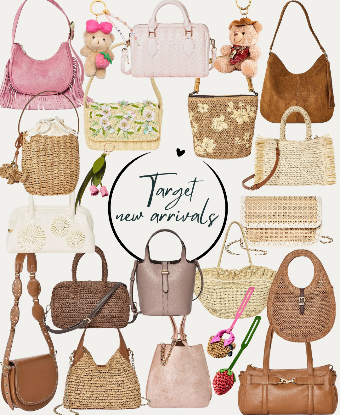 New Target Handbags! #target #targetstyle
crochet bags, western bags, shoulder bag, vacation bag, trendy handbags, look for less, bag charms, teddy bag charm, beaded handbags, affordable handbags.  

 #LTKOver40 #LTKMidsize #LTKPlusSize