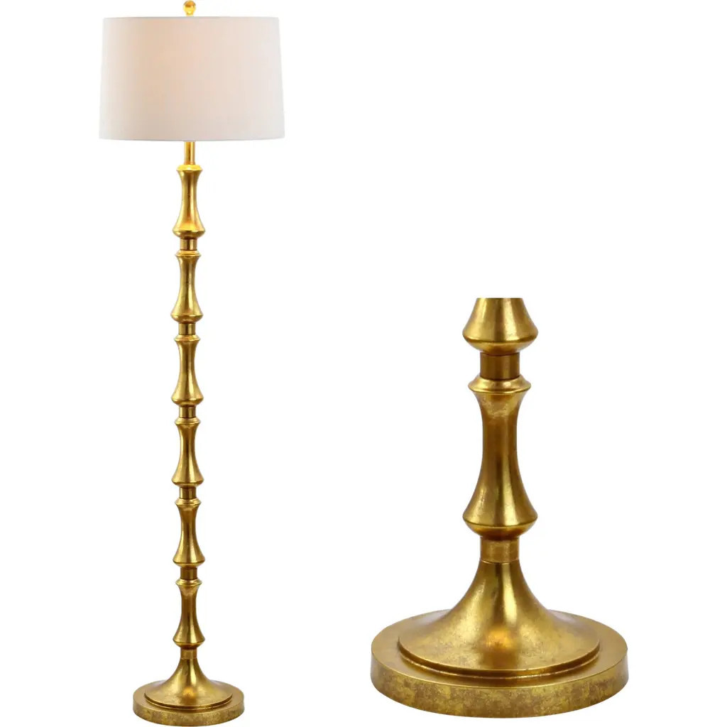 JONATHAN Y Jaxon 62.5"" Traditional Glam Metal LED Floor Lamp, Gold Painting at Nordstrom | Nordstrom