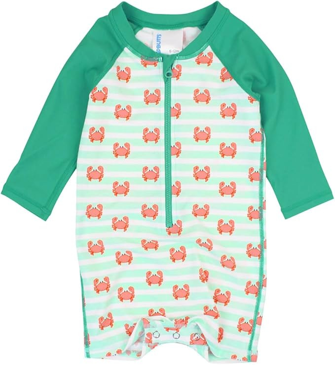 RUGGEDBUTTS Baby/Toddler Boy Swimsuit, One Piece Zipper Rash Guard Sunsuit with UPF 50+ Sun Prote... | Amazon (US)