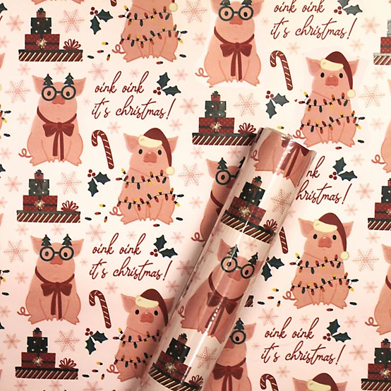 New!Red Shed  Pig Gift Wrapping Paper, 40 in. x 75 in. | Tractor Supply