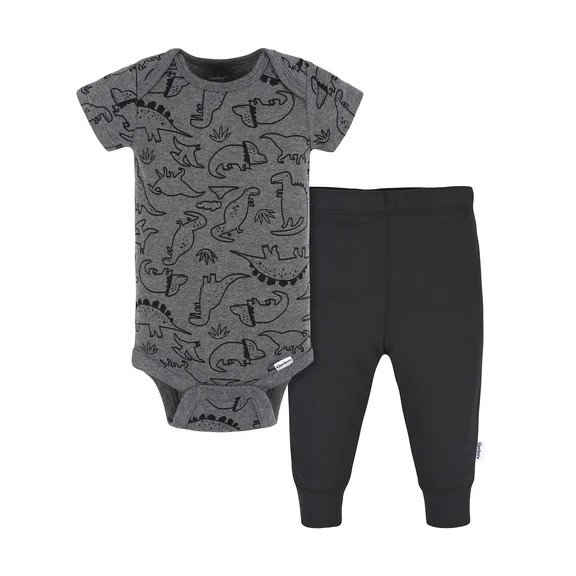 Modern Moments by Gerber Baby Boy Long Sleeve Top and Harem Pant Outfit Set, Sizes 0/3 Months - 2... | Walmart (US)