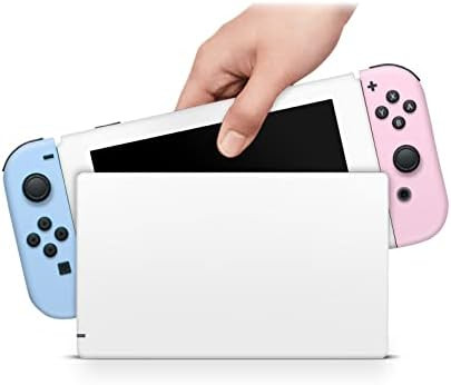 ZOOMHITSKINS Compatible with Nintendo Switch Skin Cover White Pink Blue Plain Pastel Cute Light 3... | Amazon (US)