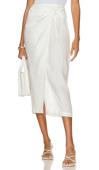 Linen Wrap Skirt in Undyed | Revolve Clothing (Global)