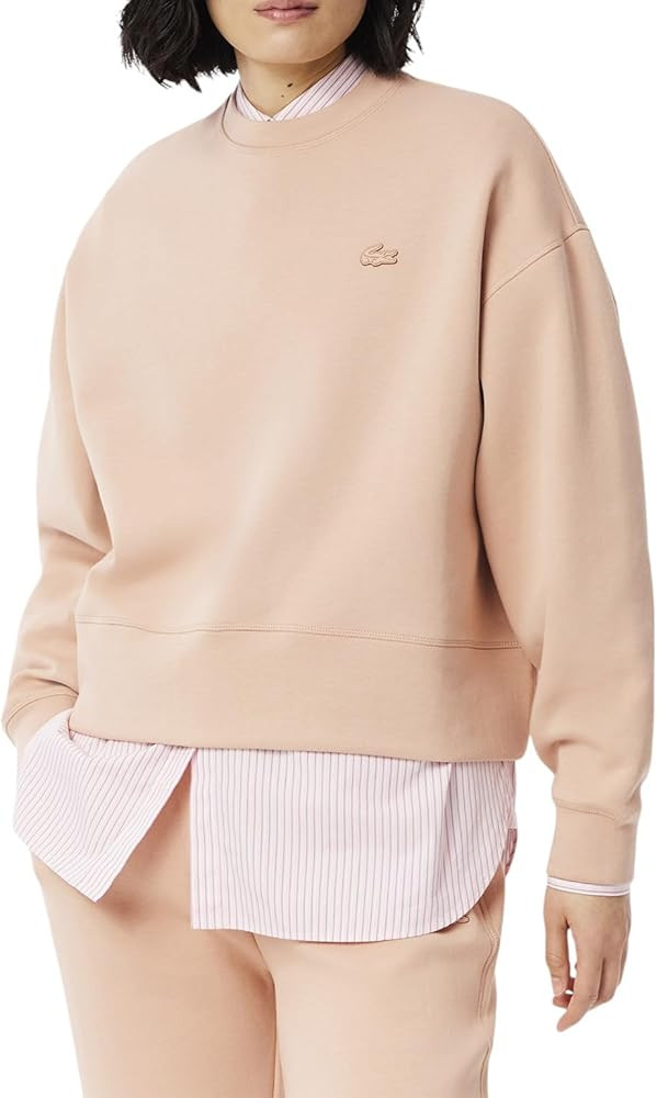 Lacoste womens Back Print Oversized Sweatshirt | Amazon (US)