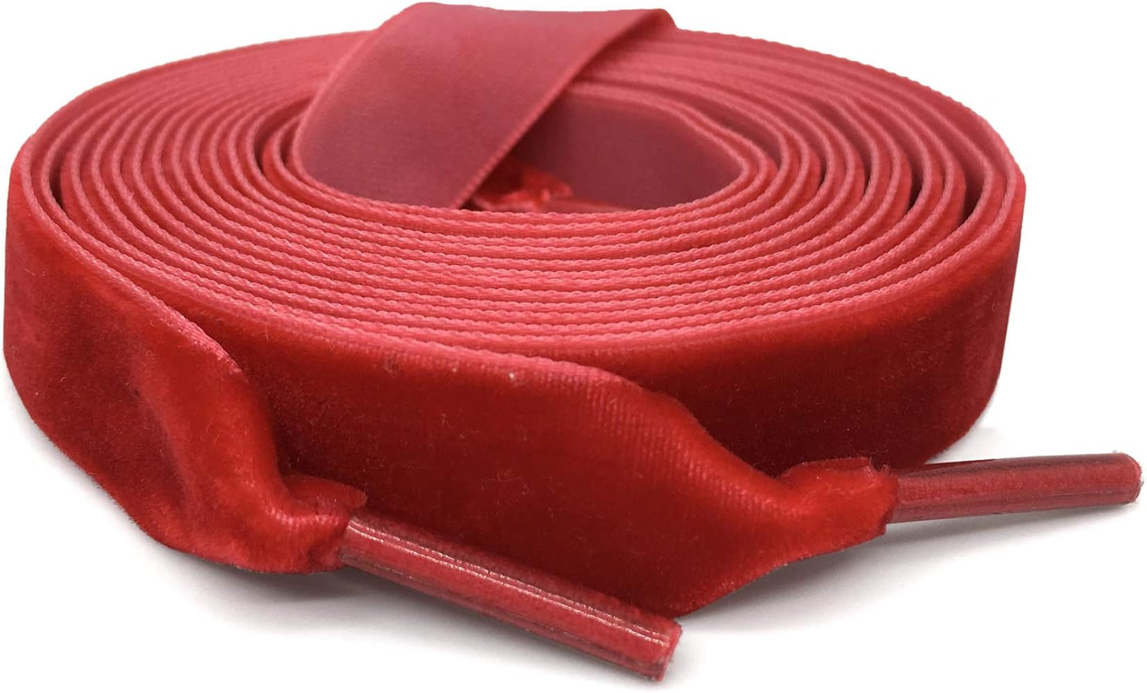Flat Wide Velvet Shoelaces: 2 Pairs 1.6CM Single Side Velvet Laces for Women | Amazon (US)