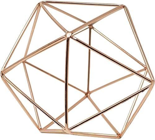 Amazon.com: 3D Geometric Himmeli Centerpiece & Hanging Ornament, Chrome Plated Metal - 6 Inch Siz... | Amazon (US)