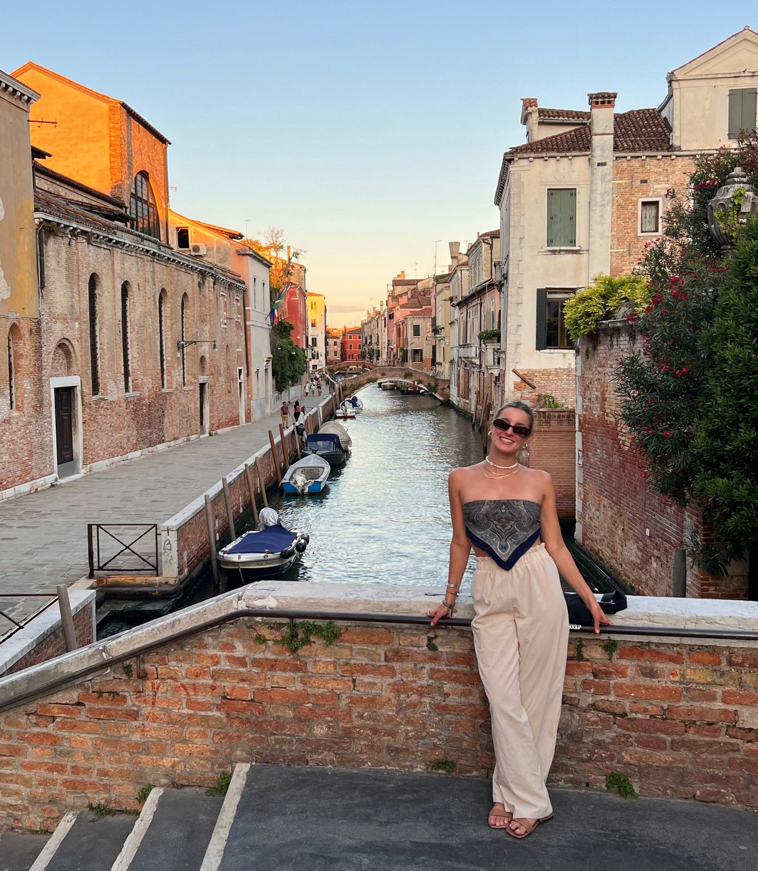 love this venice sightseeing fit sm - i realized a lot of the things i’ve been linking have been not working properly so sharing this fit again with better products linked! i did the top out of a scarf and it was so cute and the linen pants and brown slides were great for the hot italian summer weather. love it all 🤍✨

#LTKtravel #LTKeurope #LTKsalealert