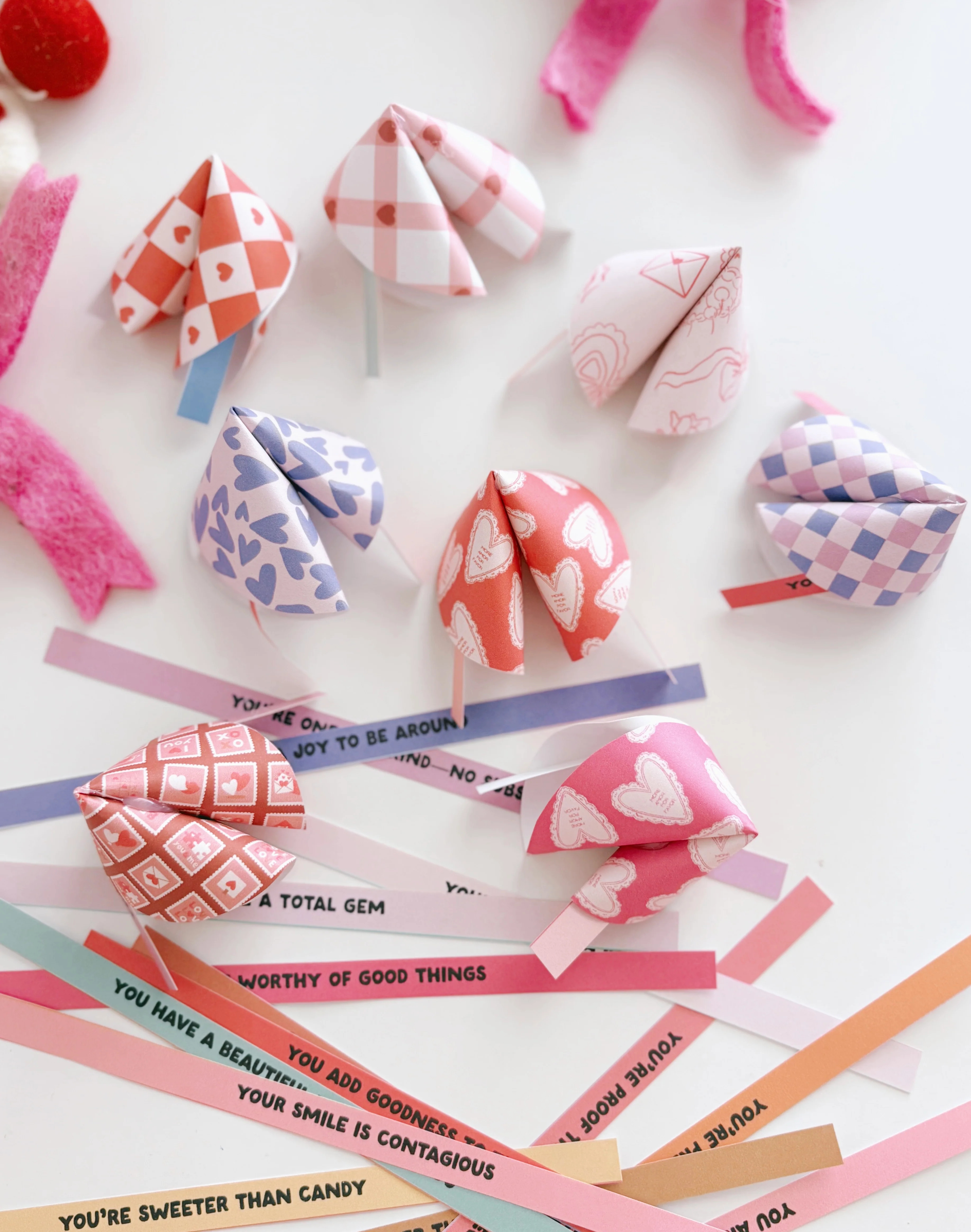 Paper Fortune Cookie Valentines | Printable Valentines | The Letter Vee