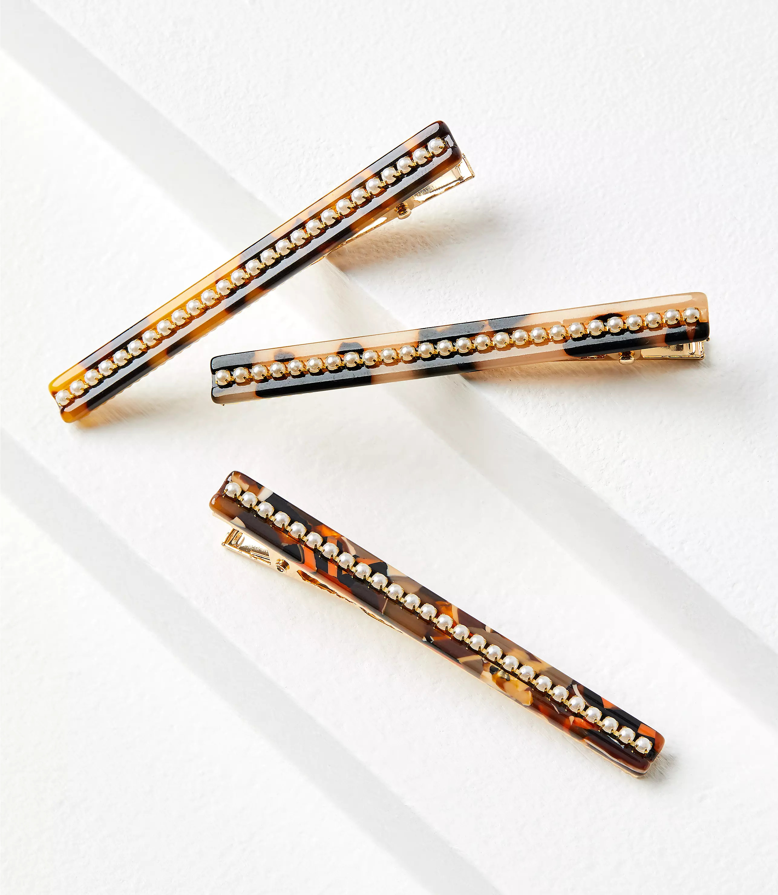 Pearlized Tortoiseshell Print Bobby Pin Set | LOFT