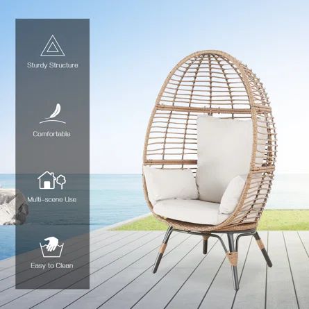 Bayou Breeze Patio Chair with Cushions | Wayfair | Wayfair North America