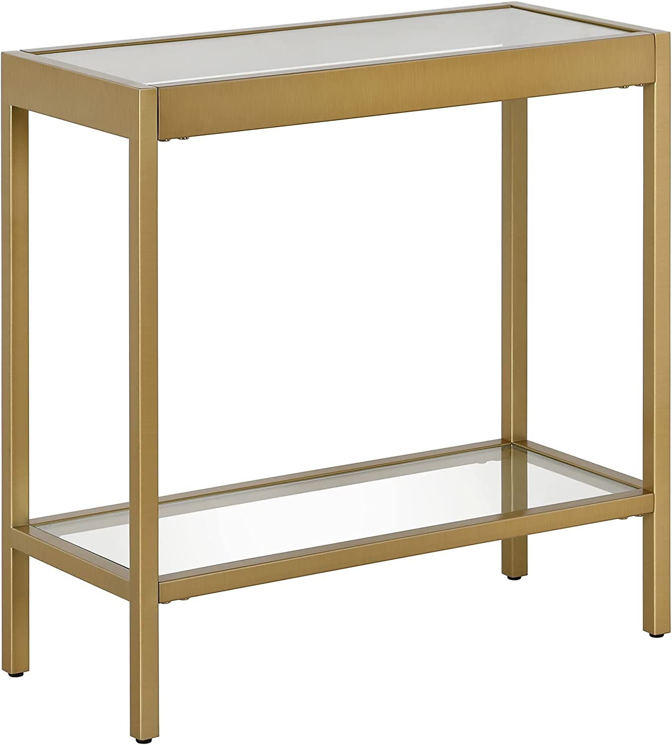 Alexis 24'' Wide Rectangular Side Table in Brass | Amazon (US)