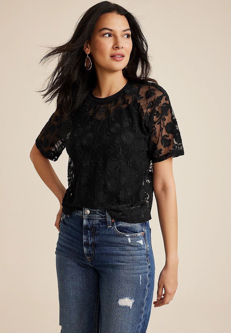 Floral Embroidered Blouse | Maurices