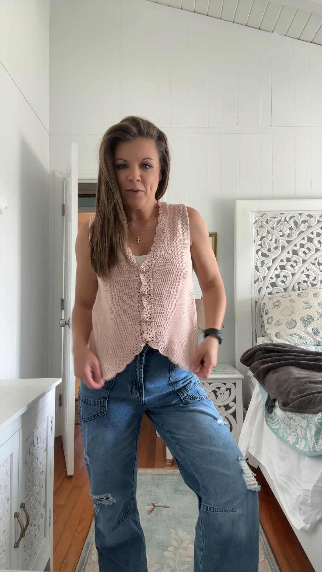 Loving this outfit for spring 🩷

#spring #pink #springtransitionoutfits #transitionoutfit 

#LTKootd #LTKPetite #LTKSeasonal