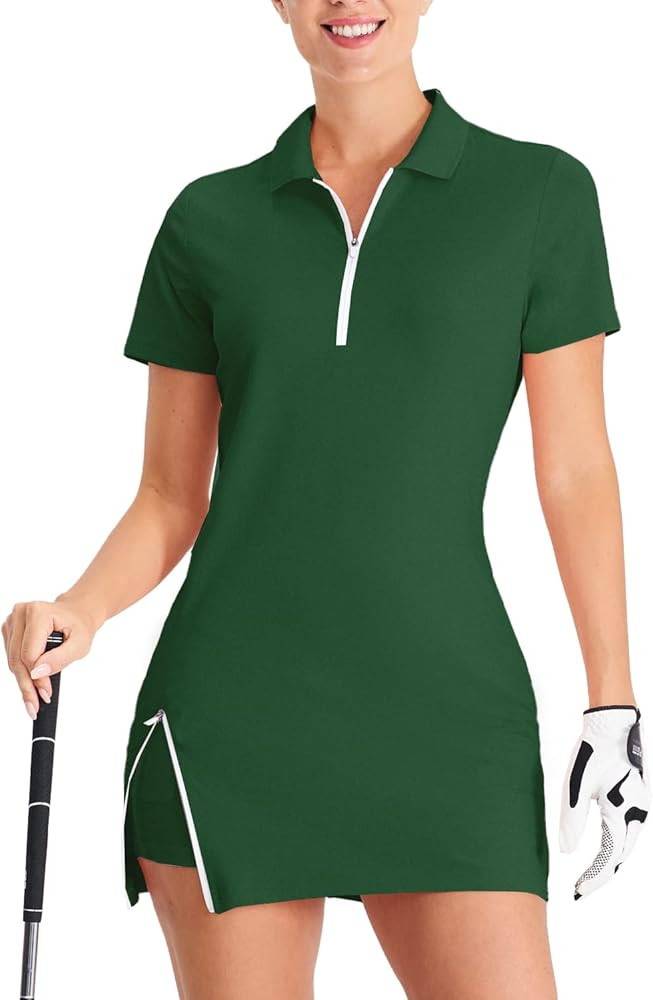 Hiverlay Tennis Dresses for Women with 2 Pockets Built in Shorts UPF 50+ Golf Dress Workout Athle... | Amazon (US)