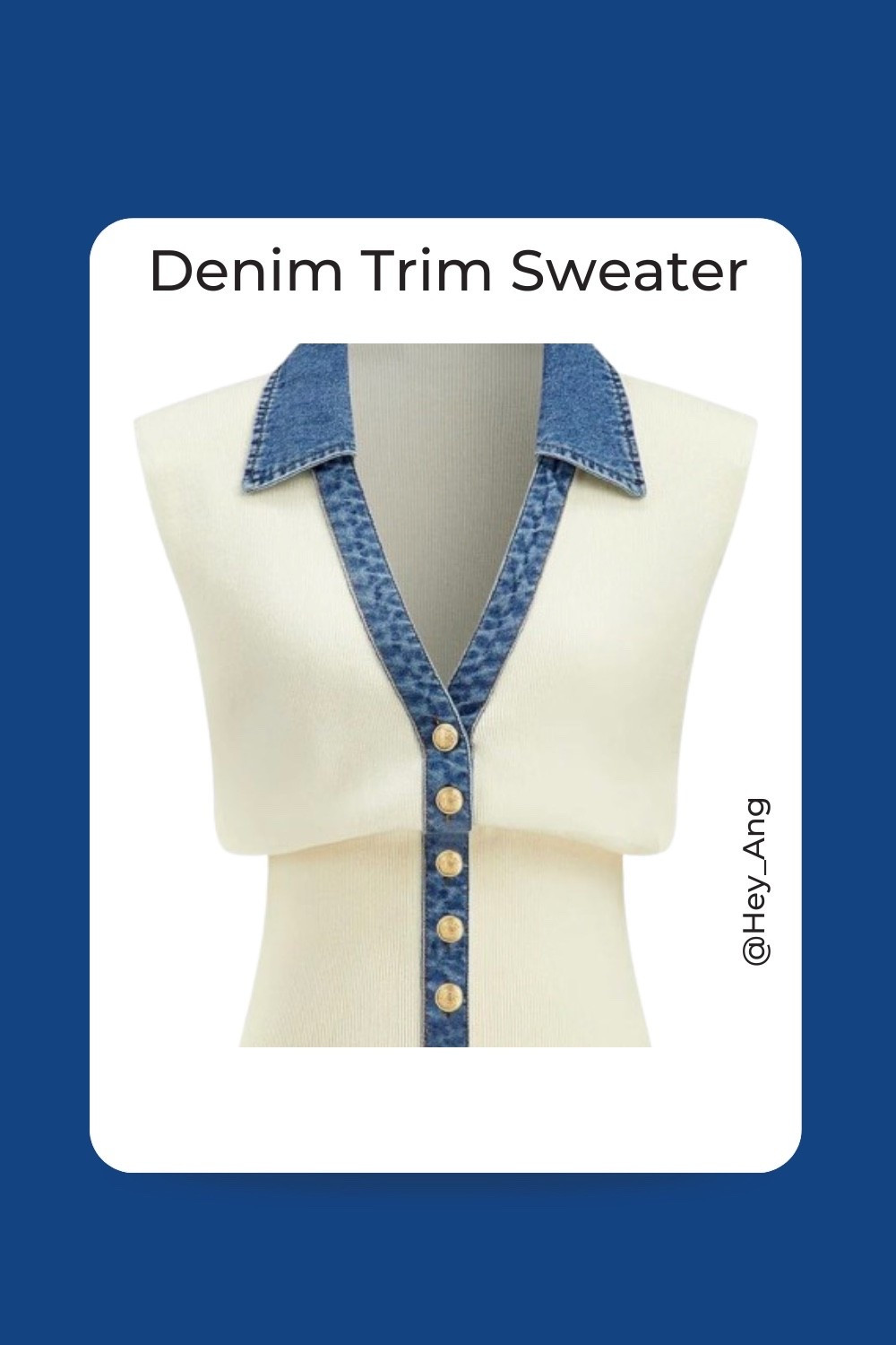 I love this sweater. I like the denim trim and button details. This could be styled with jeans or wear it with dress pants. It comes in other colors.

#LTKootd #LTKWorkwear