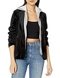 cupcakes and cashmere Women's Keva Velvet Blazer with Removable French Terry Hood, Black, Large | Amazon (US)