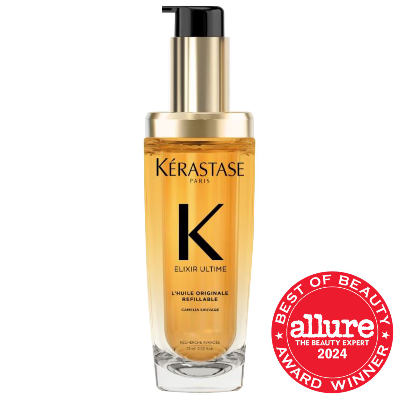 Kérastase Huile hydratante rechargeable Elixir Ultime pour les cheveux: 2.53 oz / 75 mL | Sephora (US)