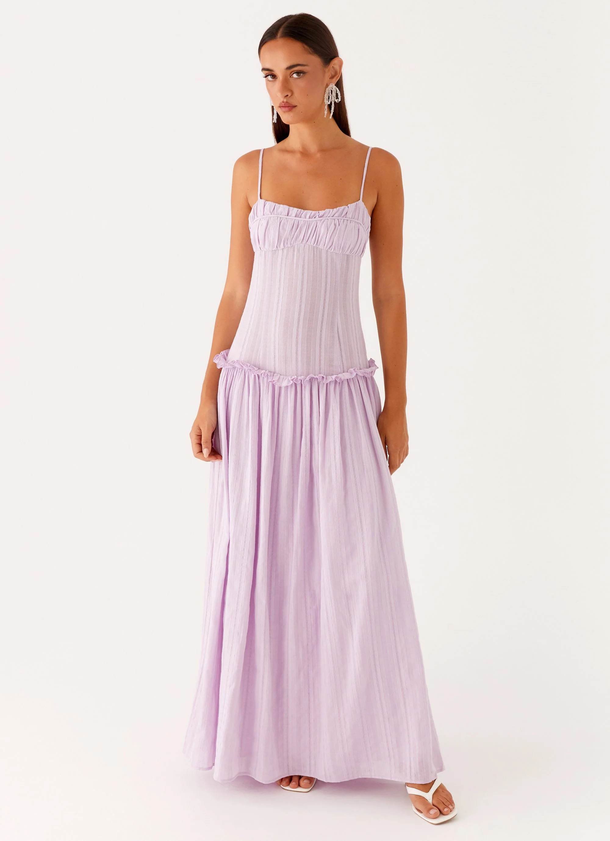 Jacinda Drop Waist Maxi Dress - Lavender | Peppermayo (Global)