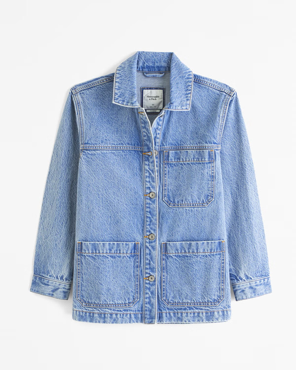 Oversized Utility Shirt Jacket | Abercrombie & Fitch (US)