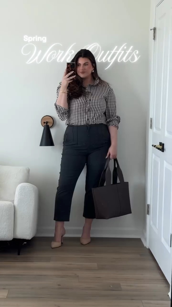 Back with your Weekly Workwear Inspo! 💻 (Spring Edition) Let me know your fave in the poll!

Each one of these outfits have super affordable pieces from Amazon which just goes to show you don’t have to spend a ton to put together a great outfit for the office. 

Here’s a breakdown of each combo so you can reference it next time you’re getting dressed for work 🫶:

* A structured blouse (like this denim single button top) + a flowy pant (like these cream satin wide leg pants)
* A short sleeve knit top, a classic trouser, and a long trench coat in a similar color family. I combined shades of tan and a pop of mustard yellow
* A button up + a fitted ankle pant (these pants are surprisingly super comfy and stretchy too!)
* A crisp button up dress + a pointed toe flat (I’m professional, but it’s already hot AF outside)
* A tee + wide leg trouser + accent belt (an easy go to whenever you have no clue what to wear)
#springoutfit #workwear

#LTKPlusSize #LTKWorkwear #LTKMidsize