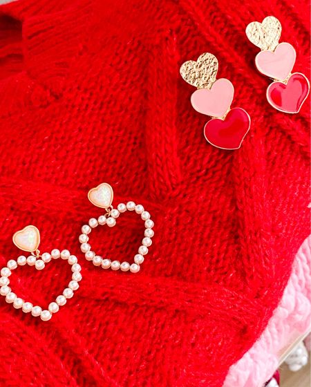 Valentines day heart earrings 

#LTKFind #LTKunder50 #LTKSeasonal