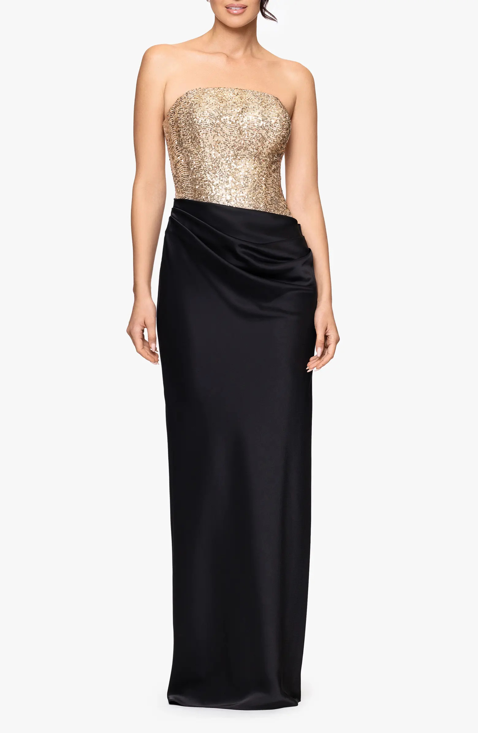 Sequin Bodice Strapless Gown | Nordstrom