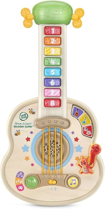 LeapFrog Strum and Count Wooden Guitar, Musical Toddler Toy | Amazon (US)