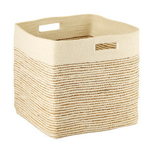 The Container Store® Extra Large Dune Seagrass Cube White & Natural | The Container Store