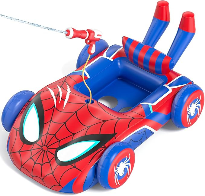 Kids Pool Floats with Water Gun, Spider Toddler Inflatable Pool Toys for Kids Age 3-8 Years Old, ... | Amazon (US)