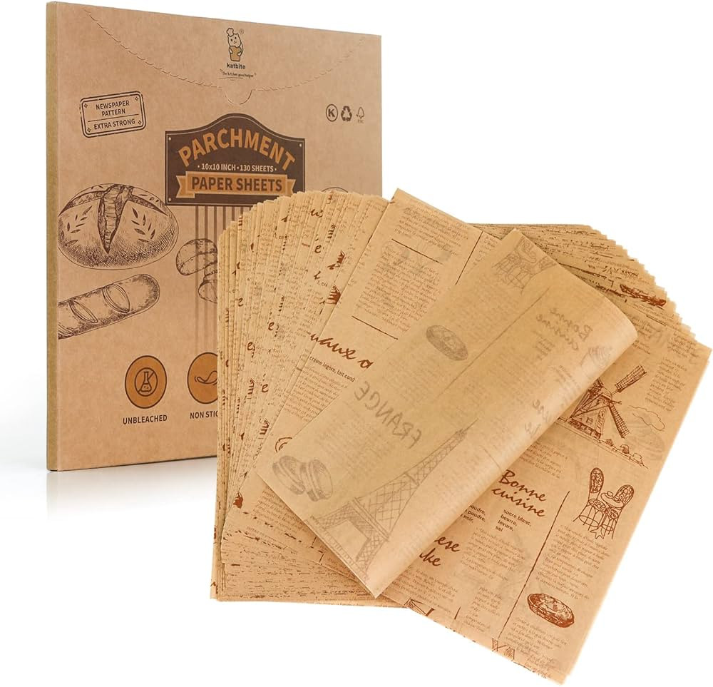 Katbite 130Pcs 10 Inch Sandwich Wrapping Paper, Heavy duty Deli Paper, Greaseproof & Non-stick Pa... | Amazon (US)