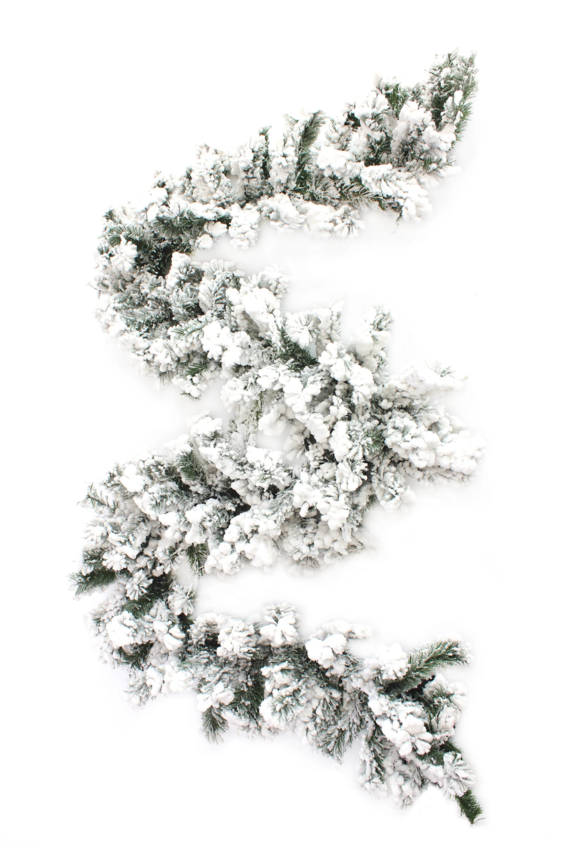 9' x 12" Heavy Snow Flocked Premium Alpine Garland, 200 Tips | Walmart (US)
