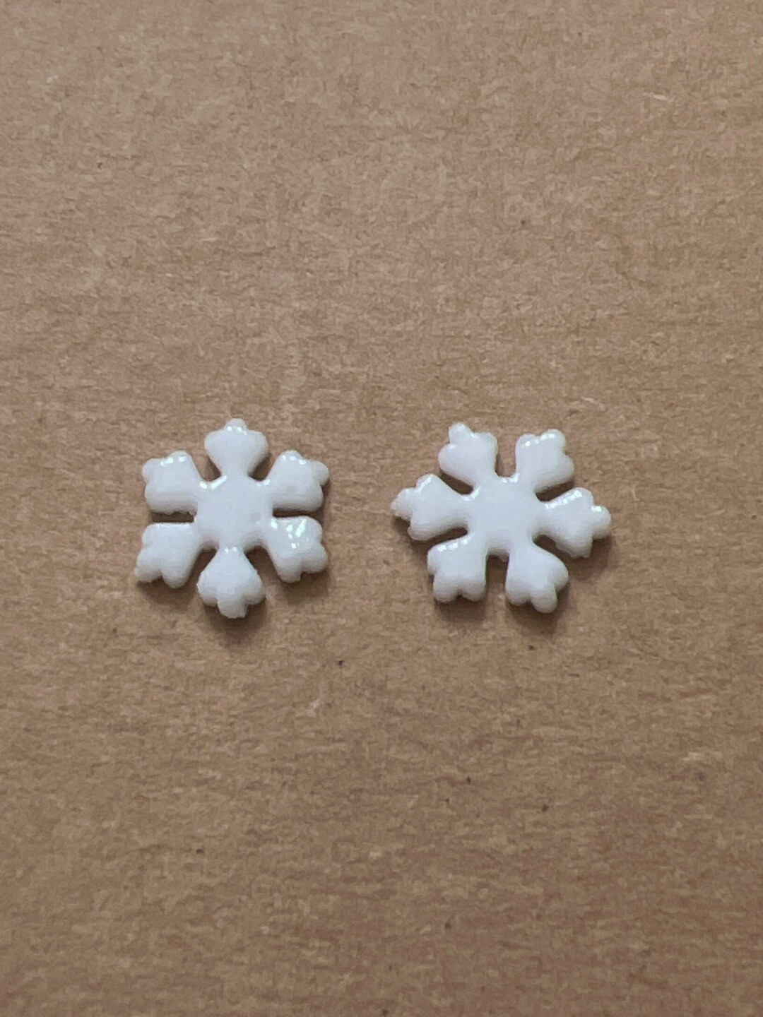 COE 96 Glass White Small Snowflakes - .5” - Bag of 10 | Etsy (US)