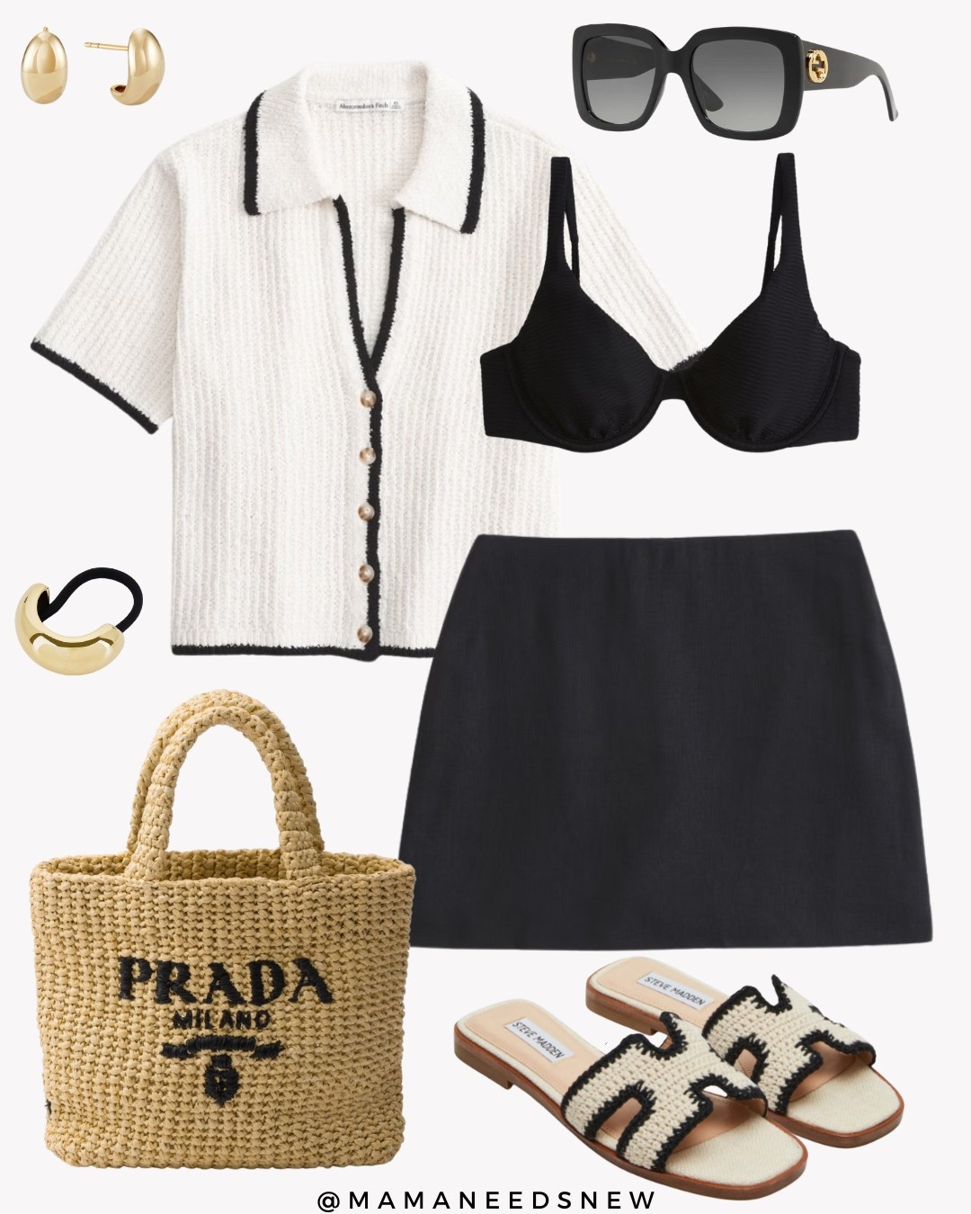 An easy beach to brunch outfit for summer or vacation with a crochet top, two piece swimsuit, linen skort, crochet slide sandals & raffia bag 🖤

#LTKShoeCrush #LTKSaleAlert #LTKStyleTip