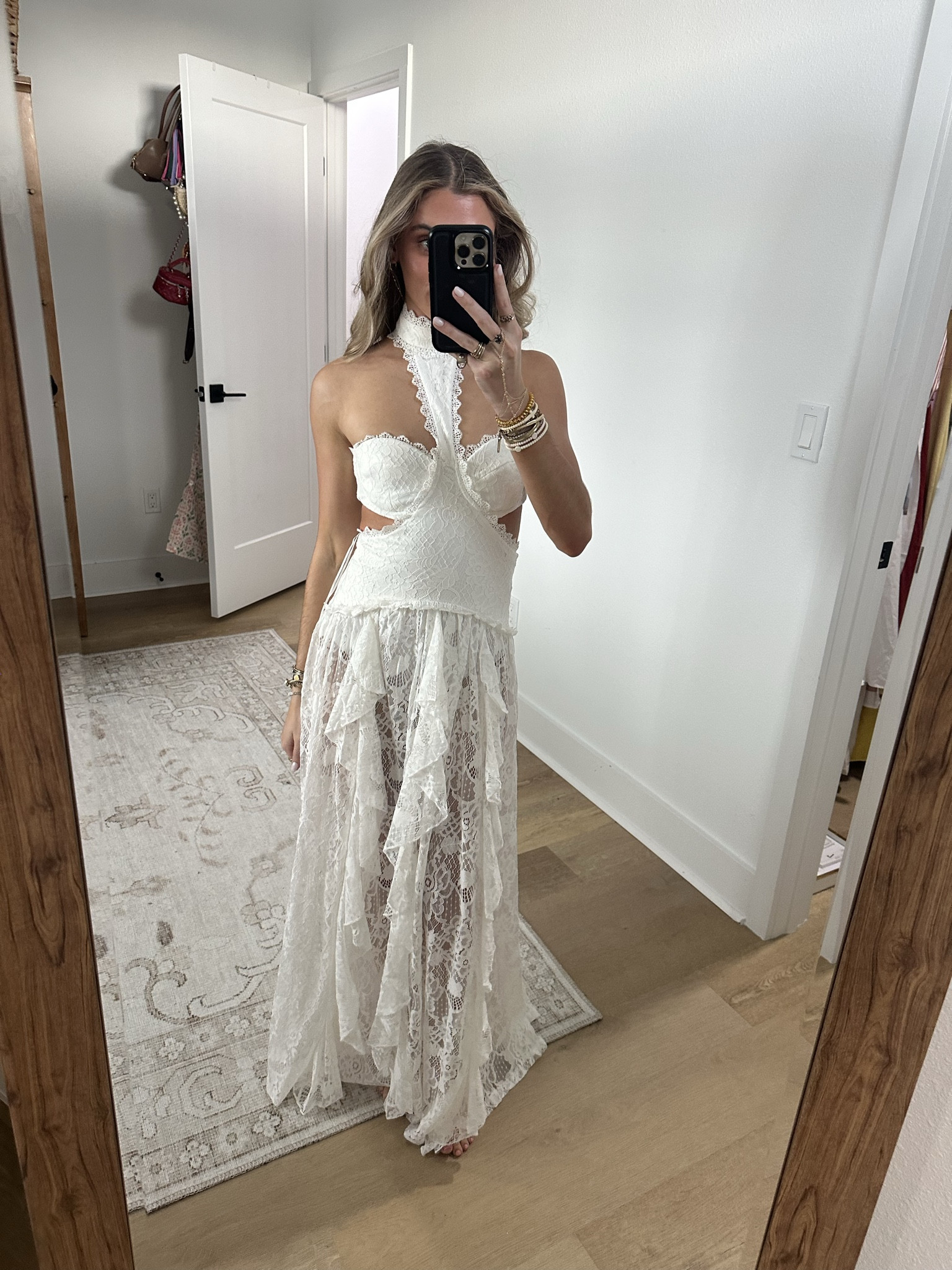 This dress is perfect for bridal era from shop 12th tribe my code is SLOANEV10! If you loved the Princesa Black Maxi Dress, we’ve created a brand new bridal ready version in white. With the same high neck, drop waist and sheer lace skirt, now a romantic white on white the Princesa is a must during your bridal era. Pop the champagne and feel glamorous in the Princesa and cheers to an unforgettable night ahead

#LTKFindsUnder100 #LTKootd #LTKWedding