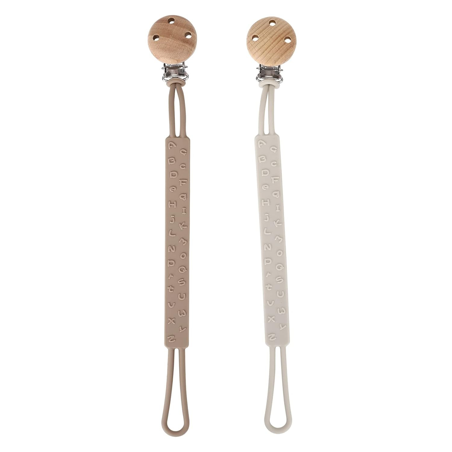 Eoopoon 2 Pack Pacifier Clips for Baby Boys and Girls, One-Piece Silicone Pacifier Chain with Cli... | Amazon (US)