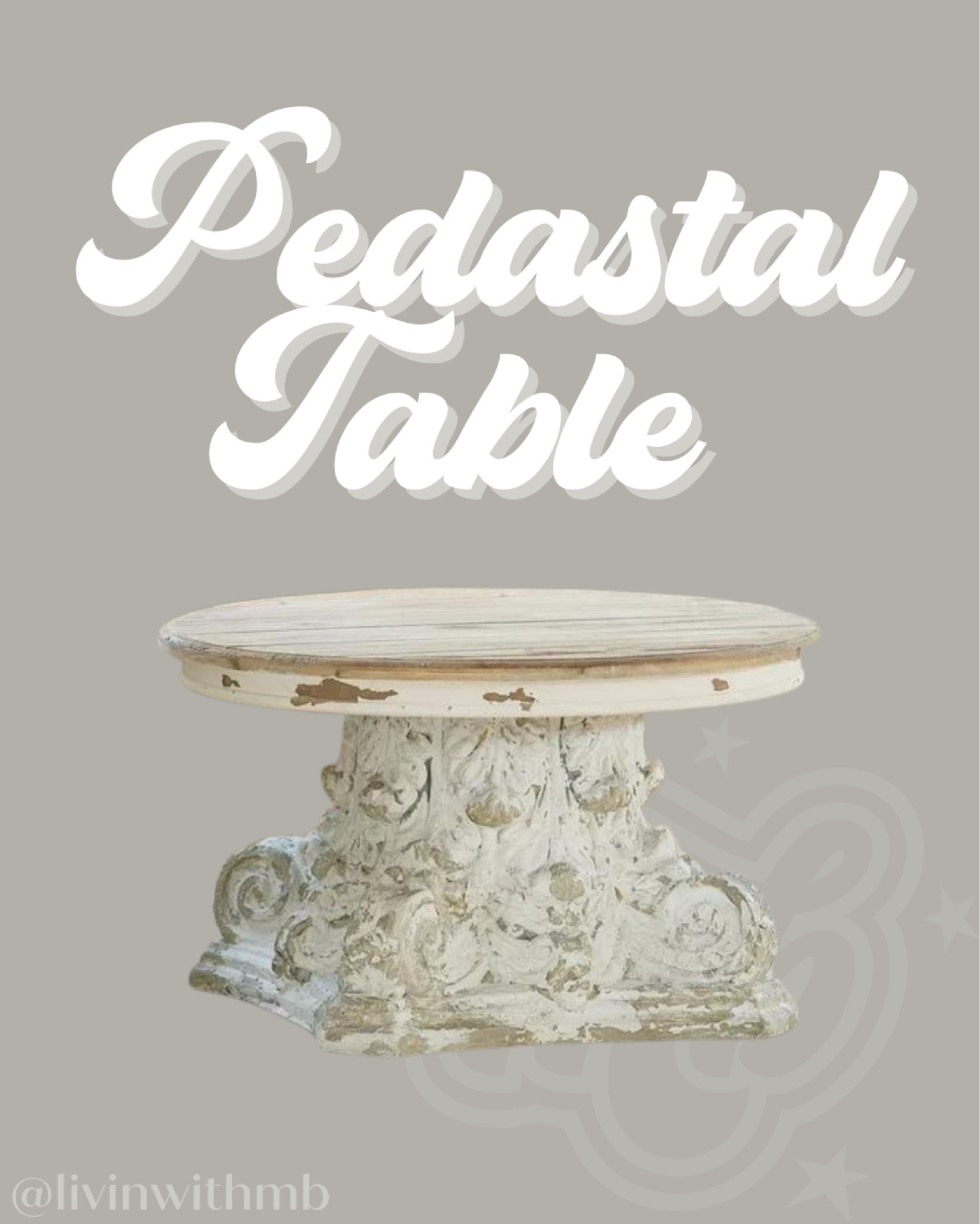 The details on this  pedastal table are UNREAL😍 Would be such a great side table or small coffee table!

#LTKstyletip #LTKhome #LTKfamily