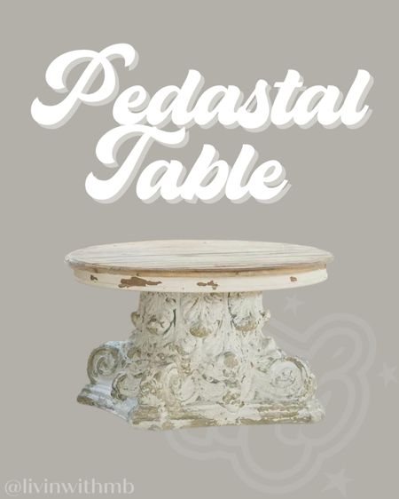 The details on this  pedastal table are UNREAL😍 Would be such a great side table or small coffee table!

#LTKstyletip #LTKhome #LTKfamily
