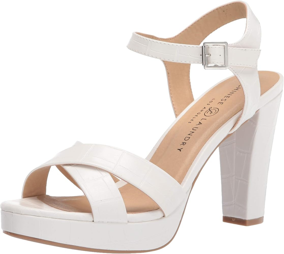 Chinese Laundry White Chunky Heel  | Amazon (US)